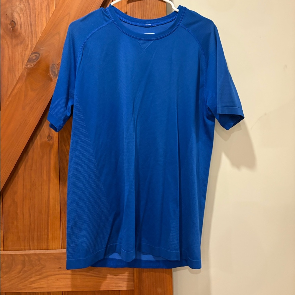 Royal blue short sleeve metal vent shirt